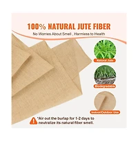 Sugift Burlap Fabric Roll 14 in x 30 ft Jute Tree Wrap Garden