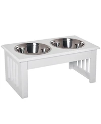 Ruie 6 in Small Elevated Dog Feeding Station with Stainless Steel Bowls