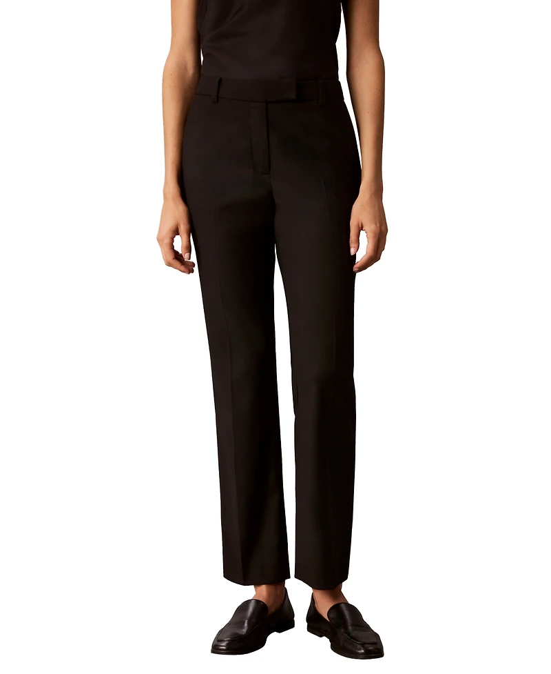 Calvin Klein Women's Mid-Rise Straight Leg Ankle Pants