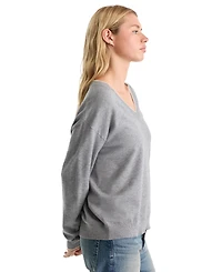 Good American Women's Cozy V-Neck Pull-On Sweater