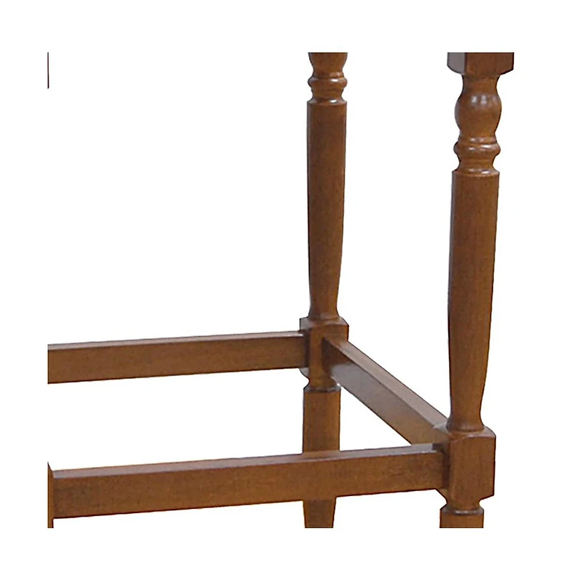 HomeRoots 29" Solid Wood Backless Bar Height Bar Chair