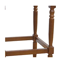 HomeRoots 29" Solid Wood Backless Bar Height Bar Chair