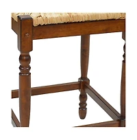 HomeRoots 29" Solid Wood Backless Bar Height Bar Chair