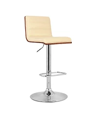 HomeRoots 23" Iron Swivel Low Back Adjustable Height Bar Chair