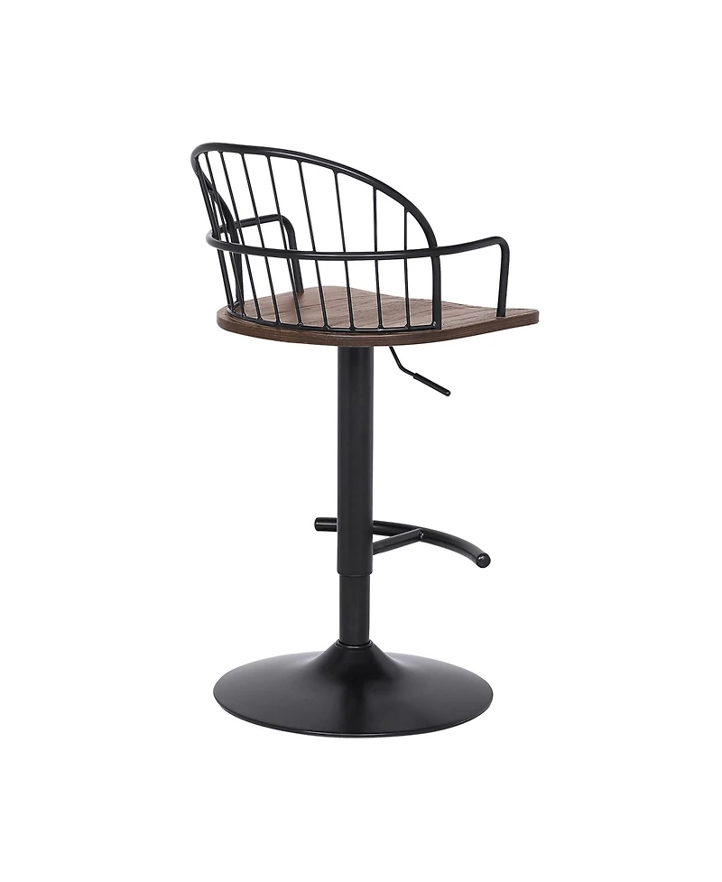 HomeRoots 23" Iron Low Back Adjustable Height Bar Chair
