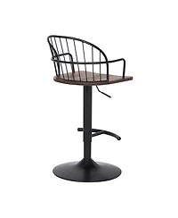 HomeRoots 23" Iron Low Back Adjustable Height Bar Chair
