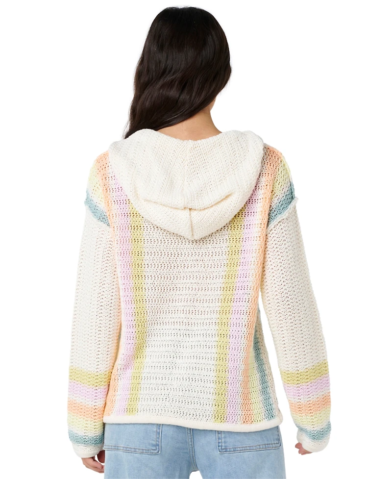 Rip Curl Women's Revival Stripe V-Neck Knit Sweater