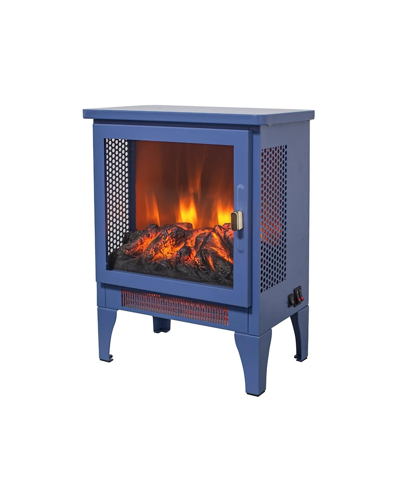 Mondawe 17 inch Freestanding Electric Fireplace Stove heater with 3D Flame Effect