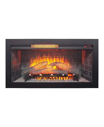 Mondawe 36 inch Infrared Electric Fireplace with Removable Trim kit Insert, Touch Panel Home Decor Heater