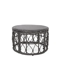 Streamdale Furniture Boho Wicker Outdoor Coffee Table with Looped Design