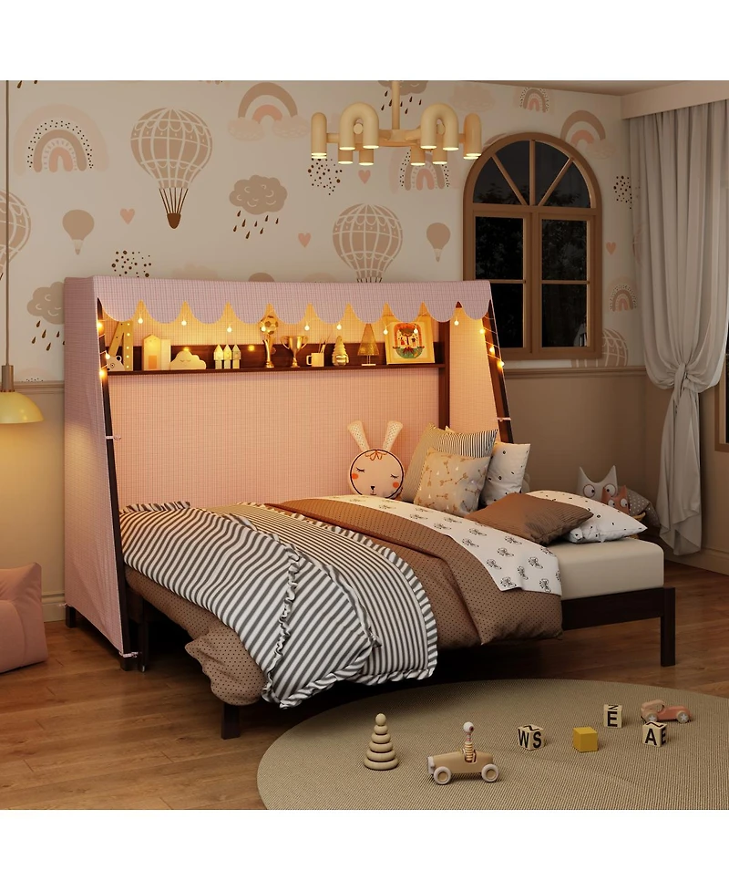 Streamdale Furniture Twin Xl House Bed with Twin Xl Trundle, Shelf