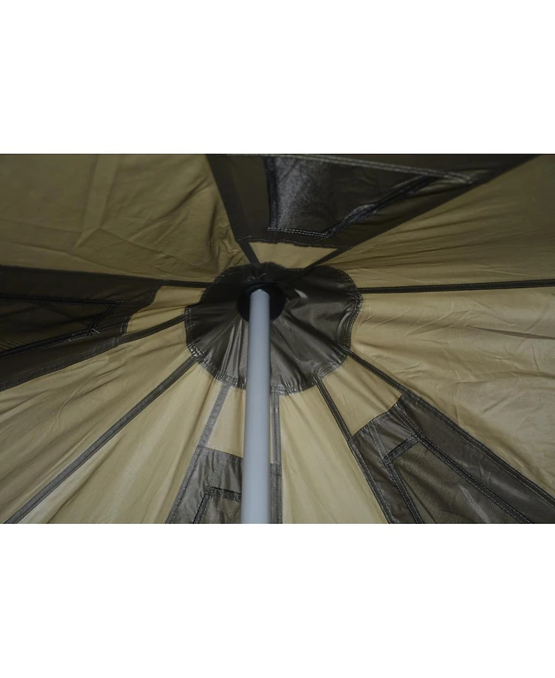 Streamdale Furniture Oxford 13.1feet Family Bell Tent with Stove Jack - 4-Season Glamping Shelter