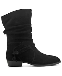 Earth Women's Printy Suede Ruched Pull-On Boots