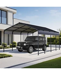 Clihome Heavy Duty Metal Carport With Galvanized Steel Roof