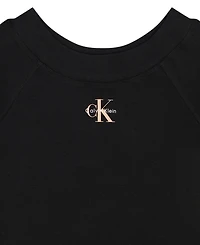 Calvin Klein Girls' 7-16 Monogram Crewneck Sweatshirt