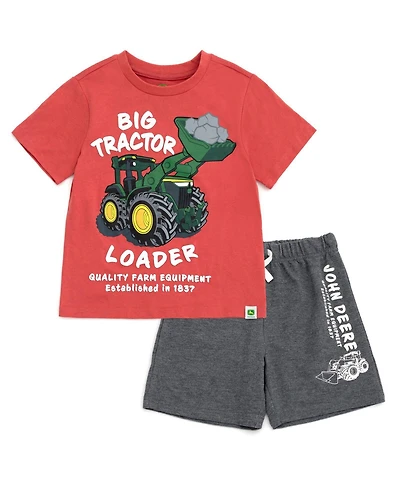 John Deere Little Boy's (5-8) 2-Piece T-Shirt and Shorts Set