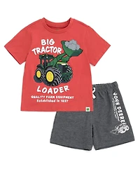 John Deere Little Boy's (5-8) 2-Piece T-Shirt and Shorts Set