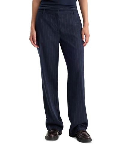 Good American Women's Low-Rise Relaxed Straight-Leg Pants