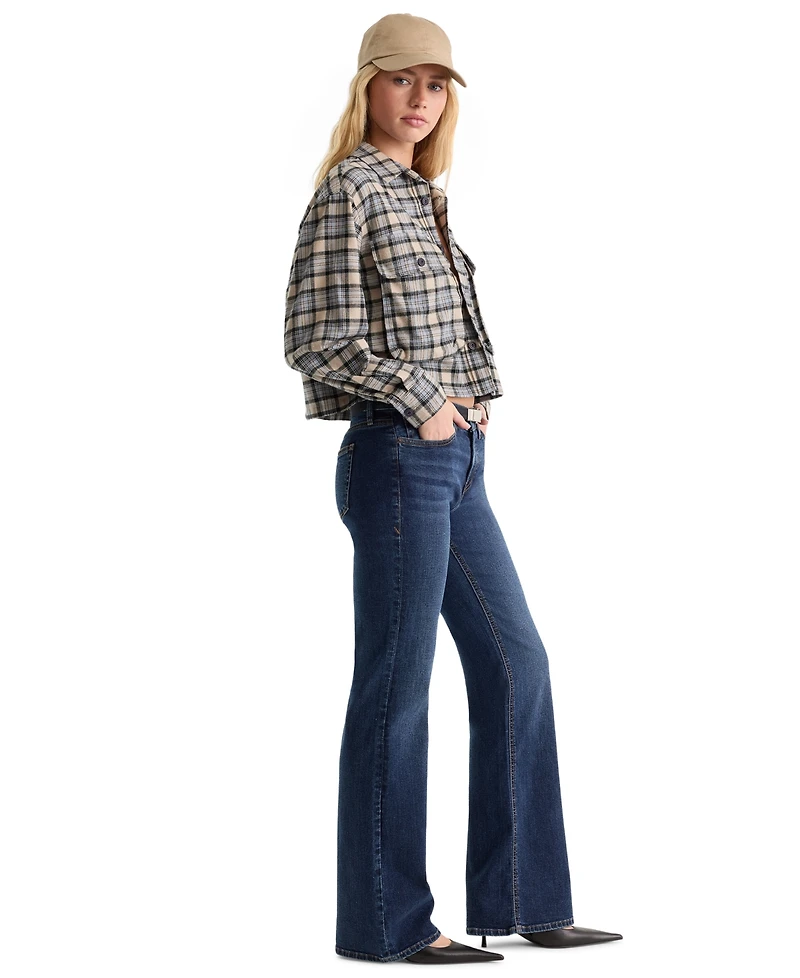 Good American Women's Low-Rise Bootcut Stretch Jeans