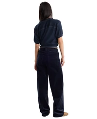 Good American Women's High-Rise Corduroy Wide-Leg Jeans