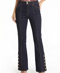 The Noli Shop Women's Classic Veronica Button Jean