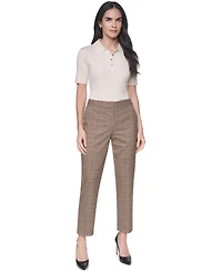 Tommy Hilfiger Women's Plaid Mid-Rise Ankle Pants