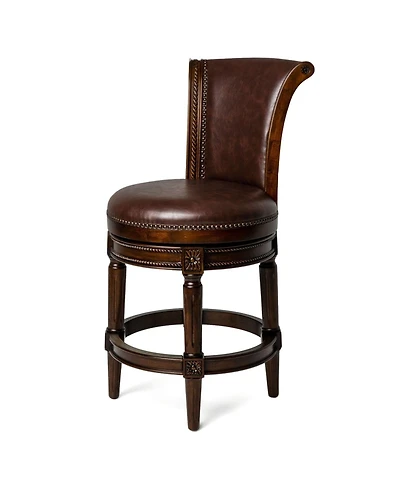 Maven Lane Pullman Counter Stool Finish with Faux Leather