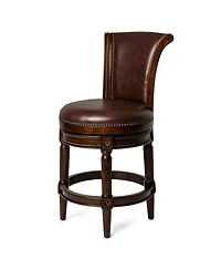 Maven Lane Pullman Counter Stool Finish with Faux Leather