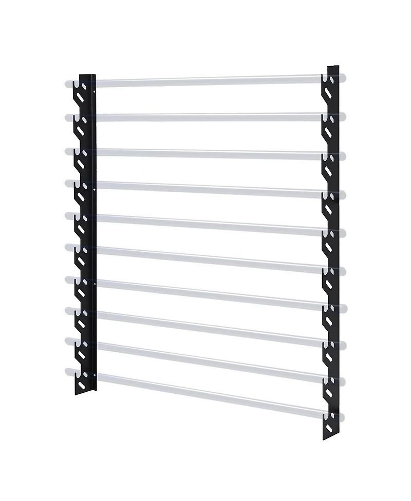 Yescom Wall Mount Vinyl Roll Holder Storage Rack 10 Rolls Metal Craft Organizer for Transfer Paper (2 Brackets, Rods Not Included)