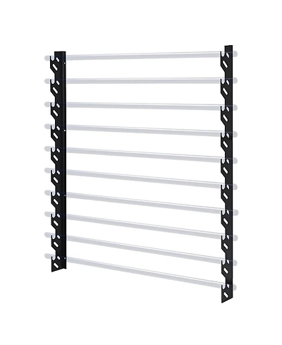 Yescom Wall Mount Vinyl Roll Holder Storage Rack 10 Rolls Metal Craft Organizer for Transfer Paper (2 Brackets, Rods Not Included)
