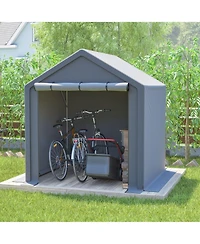 Clihome 6x6 Feet All-Season Storage Tent Quick-Install Waterproof and Uv-Resistant Outdoor Shed
