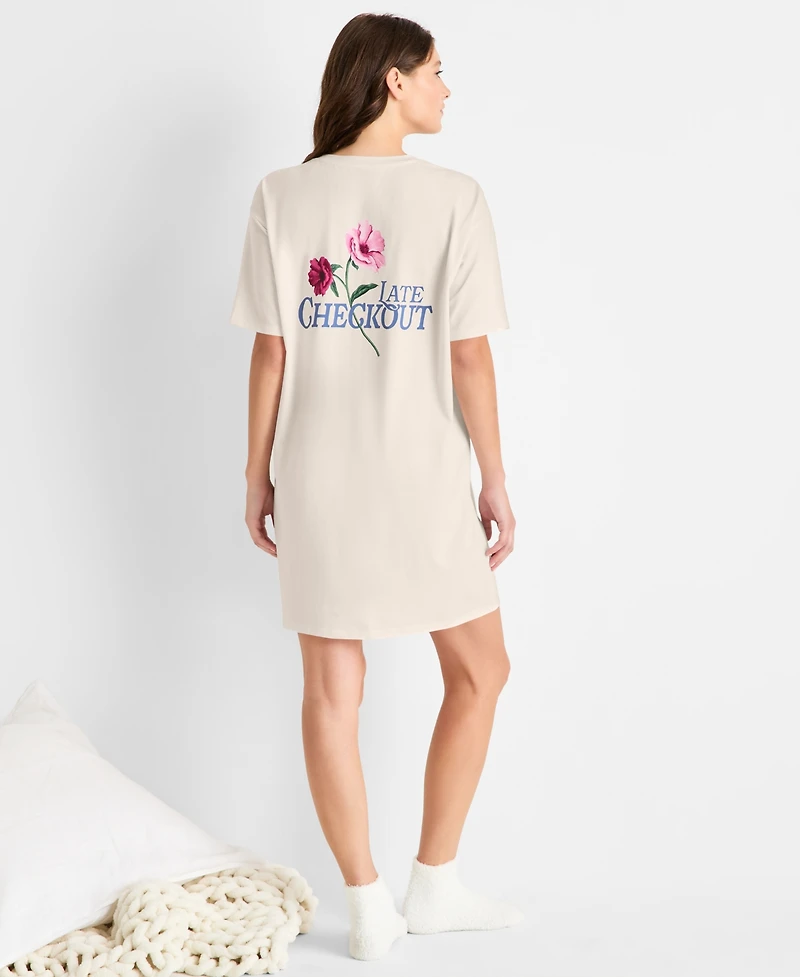 State of Day Women's Short-Sleeve Sleepshirt, Macy's Exclusive