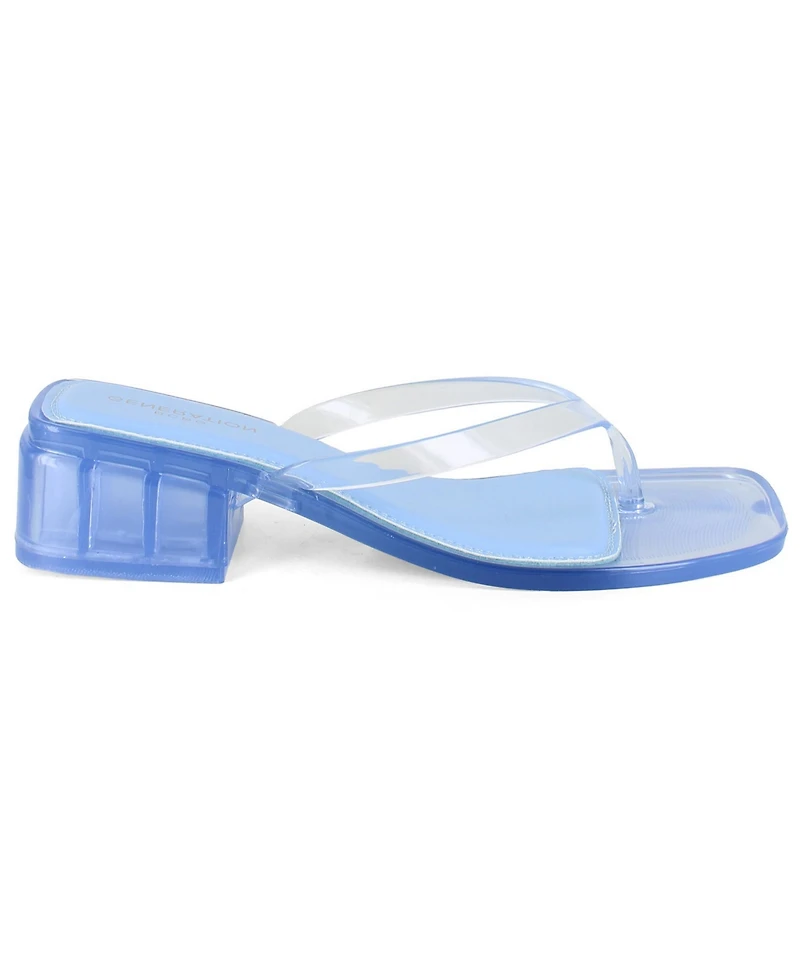 BCBGeneration Women's Tassi Heeled Jelly Flip Flop