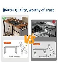 homfan 31.5" Folding Computer Desk – Home Office Desk with Storage Bag and Hook, Foldable Table for Gaming and Study in Small Spaces