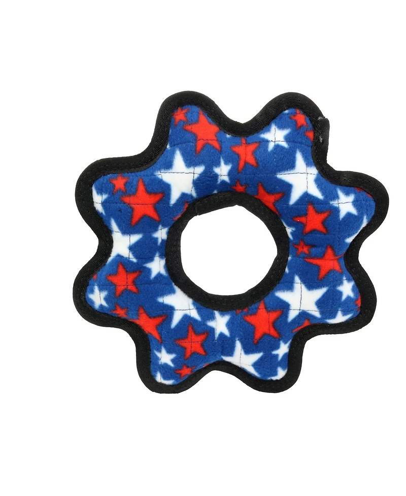 Tuffy Ultimate Gear Ring Star, Plush Squeaky Dog Toy