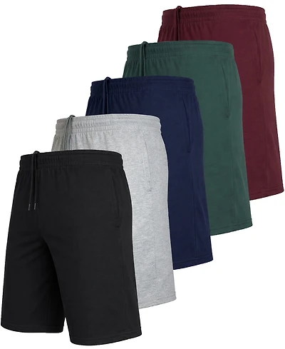 Blue Ice Men' Cotton Blend Lounge Shorts 5-Pack