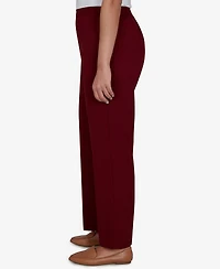 Alfred Dunner Women's Union Square Textured Cranberry Pants