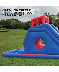 Sunny & Fun Inflatable Water Slide with Bounce House & Splash Pool