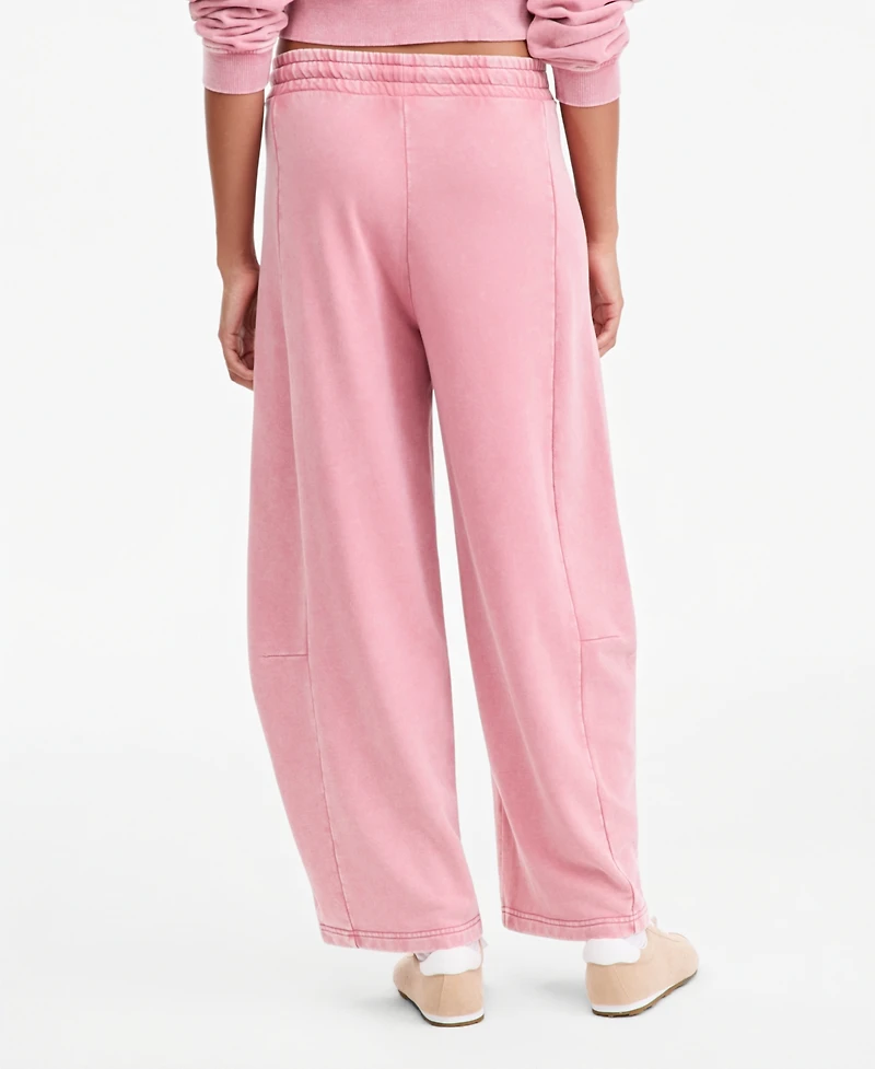 And Now This Petite French Terry Barrel-Leg Pants, Macy's Exclusive
