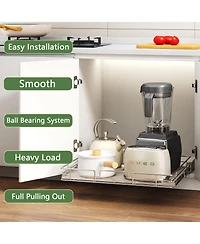 Lovmor Pull Out Cabinet Organizer Storage Slide Shelves for Kitchen Cabinets