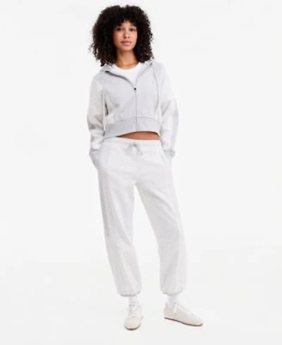 Now This Womens Crochet High Rise Fleece Jogger Macys Exclusive