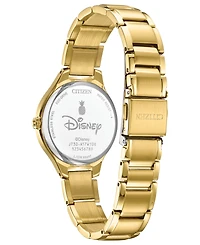 Citizen Women's Disney Stich in Time Gold-Tone Stainless Steel Bracelet Watch 29mm