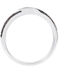 Black Diamond Twist Look Ring (1/6 ct. t.w.) Sterling Silver