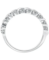 Diamond Diagonal Ring (1/6 ct. t.w.) Sterling Silver