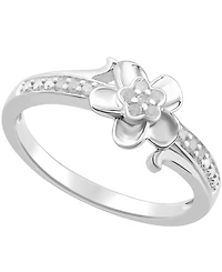 Diamond Flower Ring (1/10 ct. t.w.) Sterling Silver