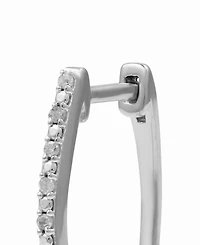 2-Pc. Set Diamond Hoop Earrings (1/6 ct. t.w.) in Sterling Silver & 14k Gold-Plated Sterling Silver