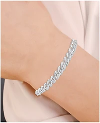 Diamond Wave Bolo Bracelet (1/6 ct. t.w.) in Sterling Silver