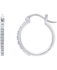 Diamond Hoop Earrings (1/10 ct. t.w.) in Sterling Silver