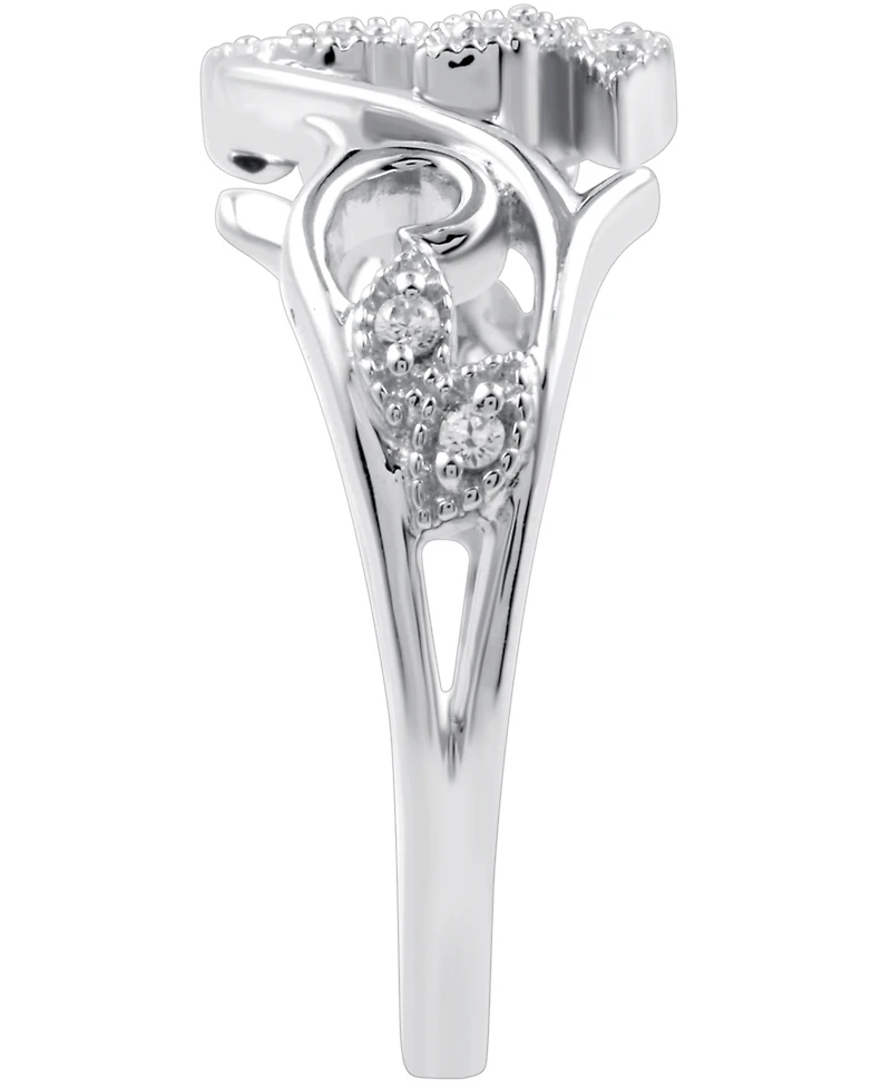 Diamond Vine Ring Sterling Silver (1/10 ct. t.w.)