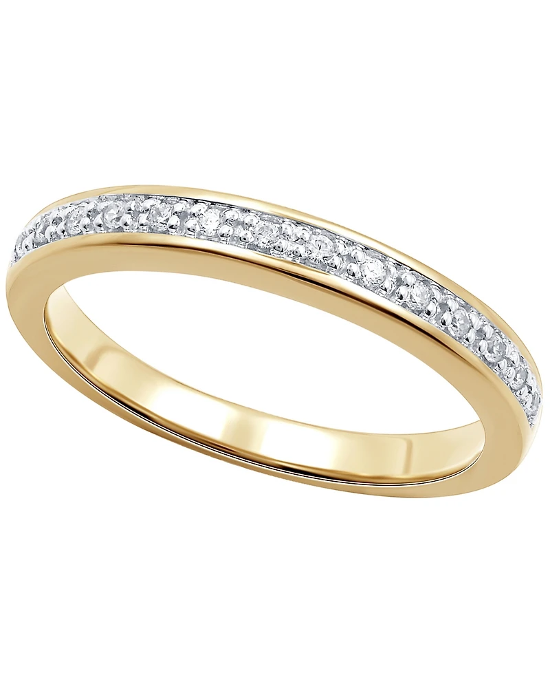 Diamond Band (1/10 ct. t.w.) 18k Gold over Sterling Silver